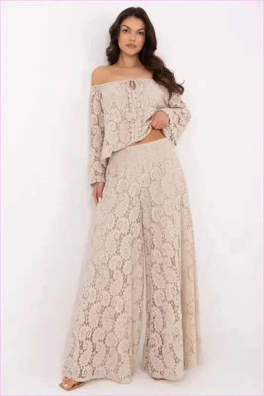 Lace Palazzo Pants Everyday Wear Fashion Style