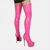 Ladies Platform Stiletto Heel Unisex Thigh-high Boots