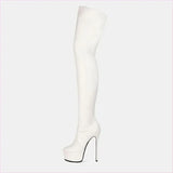 Ladies Platform Stiletto Heel Unisex Thigh-high Boots