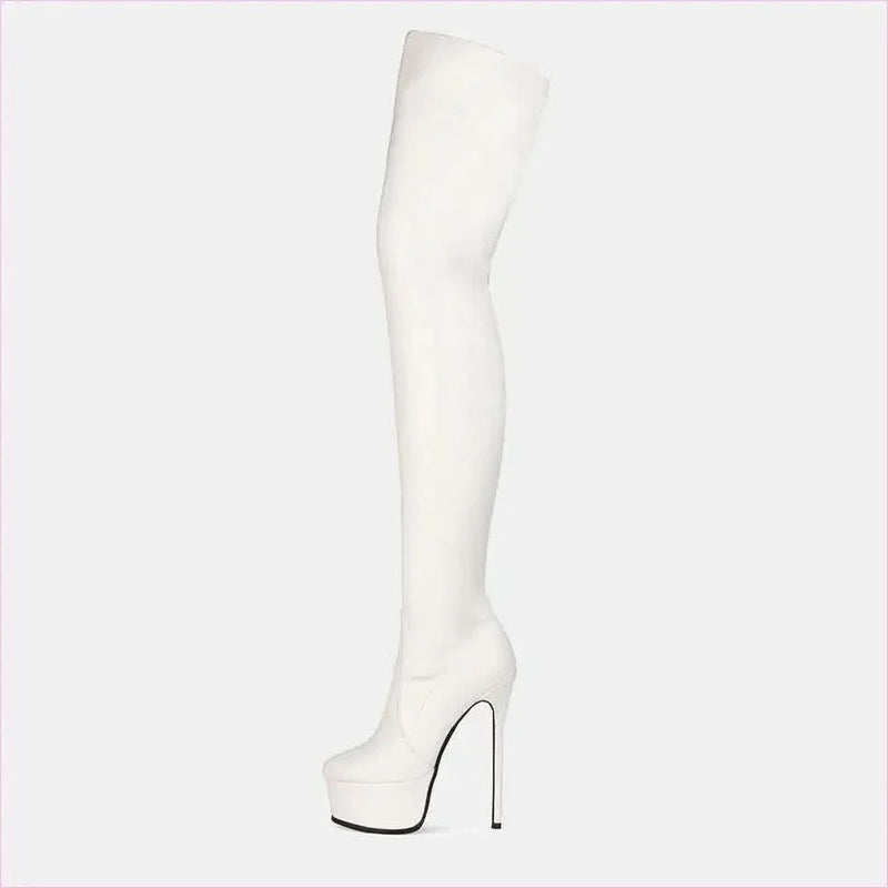 Ladies Platform Stiletto Heel Unisex Thigh-high Boots