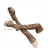 Leopard Print Patent Thigh Length Unisex Boots for Bold Styles