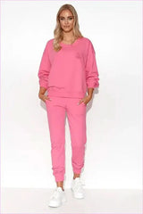Lightweight Womens Sweatshirt with Ribbed Cuffs Fashion Set