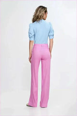 Linen Blend Silhouette Trousers Fashion Style