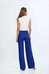 Linen Blend Silhouette Trousers Fashion Style