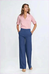 Linen Blend Silhouette Trousers Fashion Style