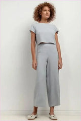 Linen T406 Summer Fashion Style Pants