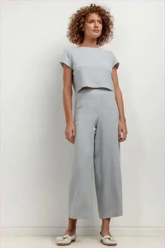 Linen T406 Summer Fashion Style Pants
