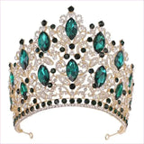 Luxury Royal Crown Tiara with Crystals and Filigree Designs