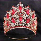Luxury Royal Crown Tiara with Crystals and Filigree Designs