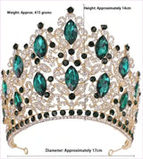 Luxury Royal Crown Tiara with Crystals and Filigree Designs