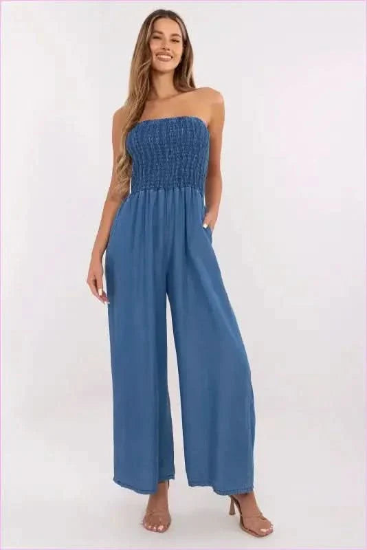 Lyocell Denim Jumpsuit Unique Style Fashion