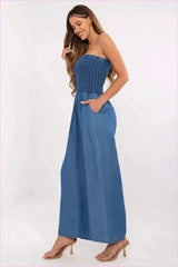 Lyocell Denim Jumpsuit Unique Style Fashion
