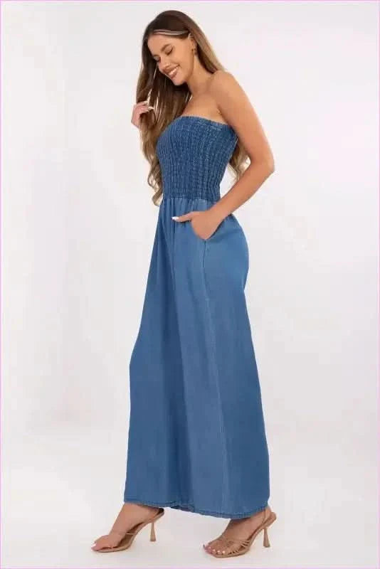 Lyocell Denim Jumpsuit Unique Style Fashion