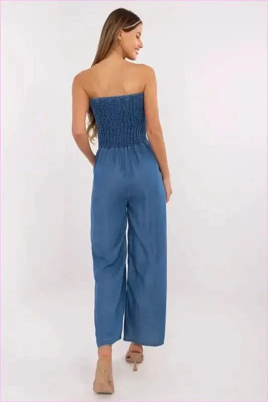 Lyocell Denim Jumpsuit Unique Style Fashion