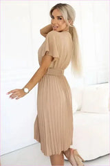 Lyra Caramel Dress Numoco Basic Brand