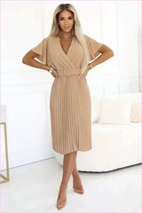 Lyra Caramel Dress Numoco Basic Brand
