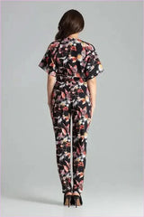 Maroon Kimono Sleeve Jumpsuit Unique Fashion Style