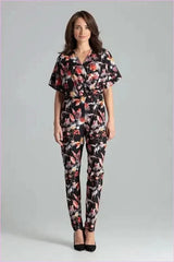 Maroon Kimono Sleeve Jumpsuit Unique Fashion Style