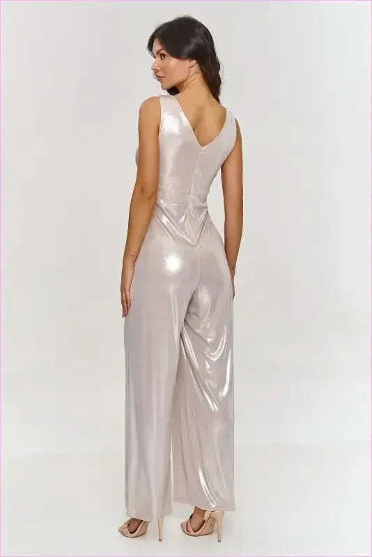 Metallic Jumpsuit Unique Fashion Style