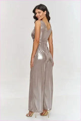 Metallic Jumpsuit Unique Fashion Style