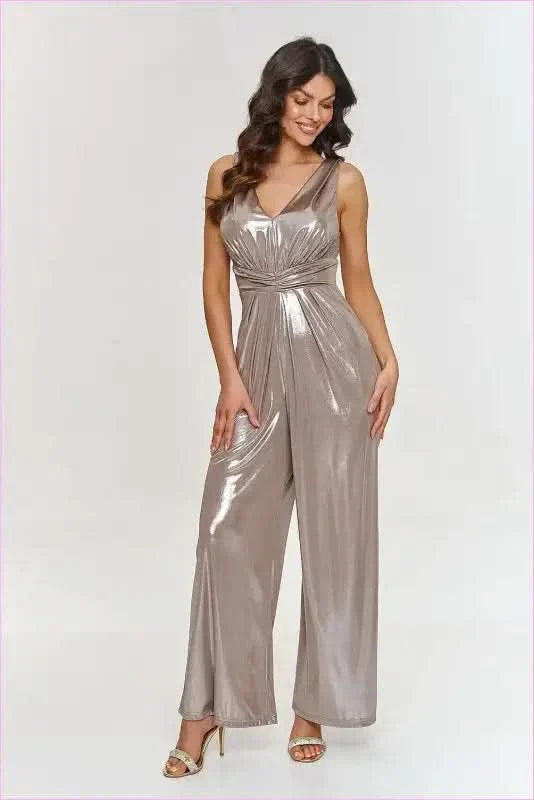 Metallic Jumpsuit Unique Fashion Style