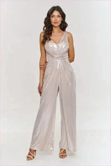 Metallic Jumpsuit Unique Fashion Style