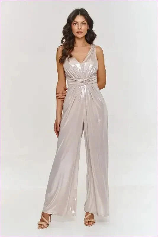 Metallic Jumpsuit Unique Fashion Style
