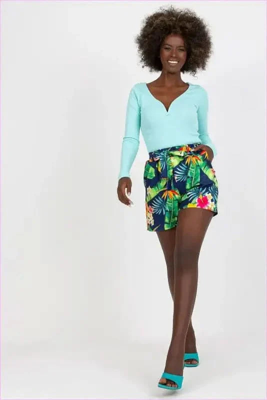 Navy Blue Style Shorts Unique Summer Fashion