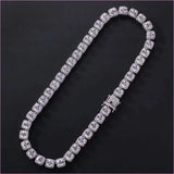 Necklace with Square Cubic Zirconia for Maximum Shine Hip-hop Luxury