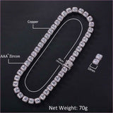 Necklace with Square Cubic Zirconia for Maximum Shine Hip-hop Luxury