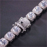 Necklace with Square Cubic Zirconia for Maximum Shine Hip-hop Luxury