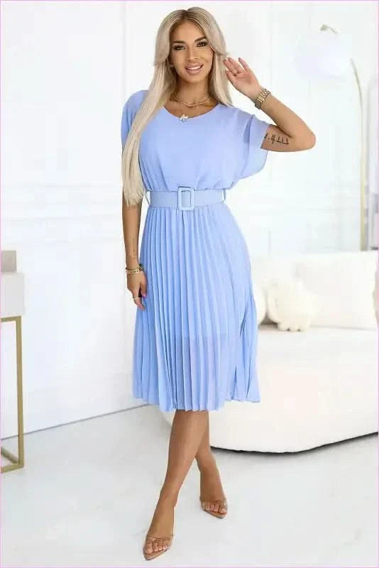 Numoco Dirty Pink Chiffon Dress Unique Style