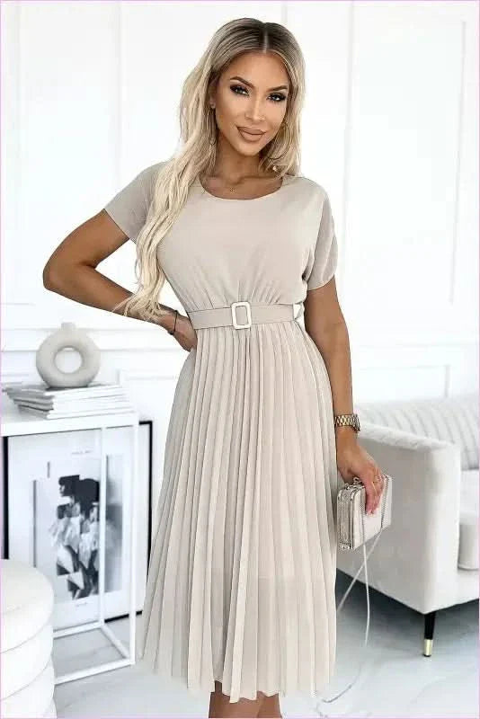 Numoco Dirty Pink Chiffon Dress Unique Style