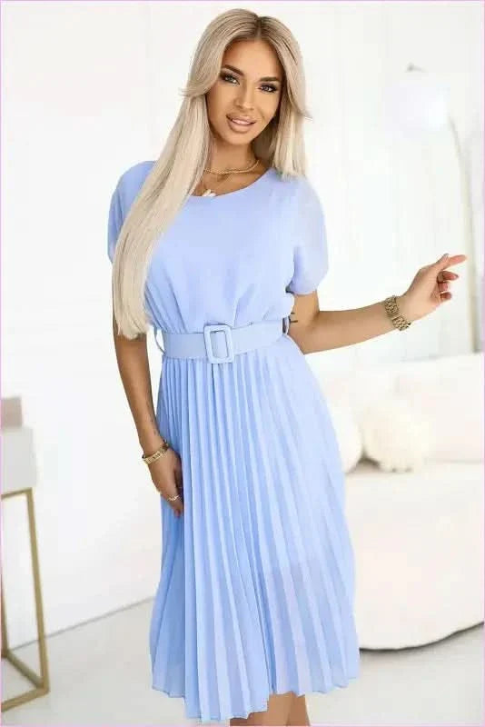 Numoco Dirty Pink Chiffon Dress Unique Style