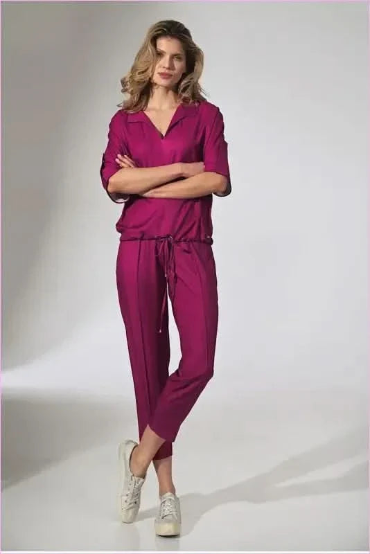 Orange Tapered Trousers Unique Style Fashion