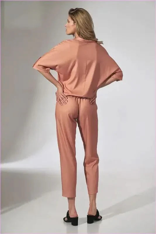 Orange Tapered Trousers Unique Style Fashion