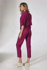 Orange Tapered Trousers Unique Style Fashion