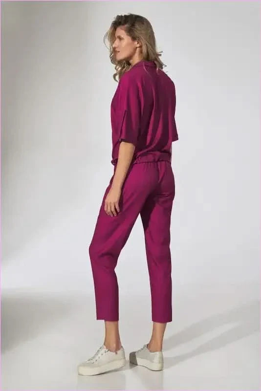 Orange Tapered Trousers Unique Style Fashion