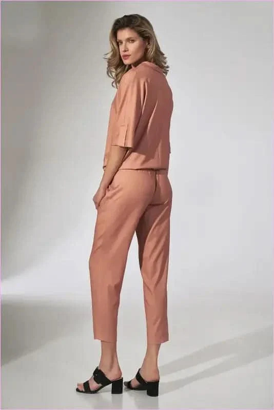 Orange Tapered Trousers Unique Style Fashion