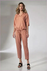 Orange Tapered Trousers Unique Style Fashion