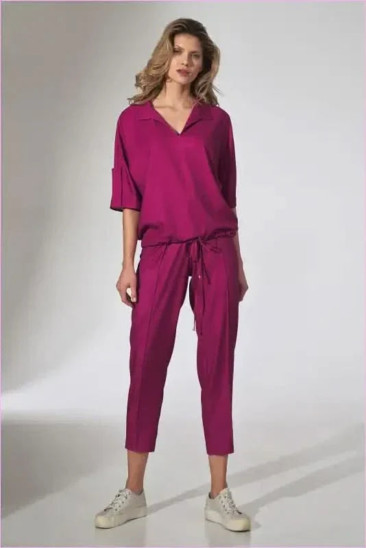 Orange Tapered Trousers Unique Style Fashion