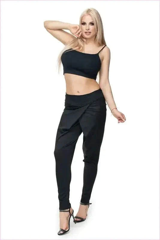 Overlap Baggy Trousers Unique Style