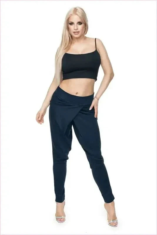 Overlap Baggy Trousers Unique Style