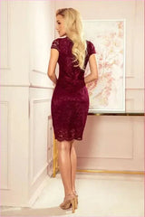 Peach Lace Dress Polish Fashion Style Unique