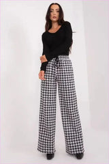 Pepite Pattern Wide Leg Pants Fashion Style