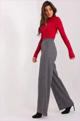 Pepite Pattern Wide Leg Pants Fashion Style