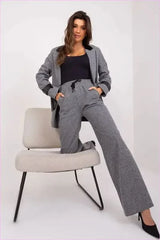 Pepite Pattern Wide Leg Pants Fashion Style