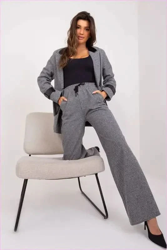 Pepite Pattern Wide Leg Pants Fashion Style