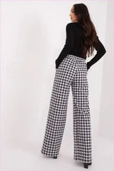 Pepite Pattern Wide Leg Pants Fashion Style