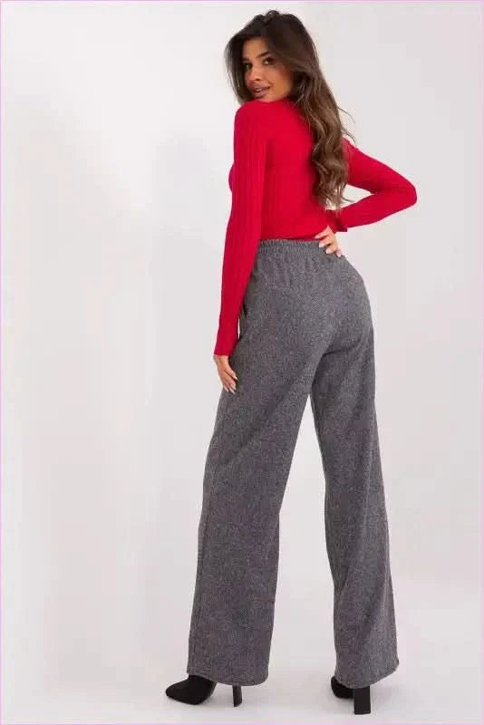 Pepite Pattern Wide Leg Pants Fashion Style